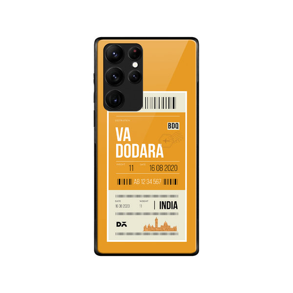 

DailyObjects Vadodara City Tag Glass Case Cover For Samsung Galaxy S22 Ultra