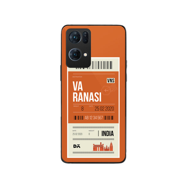 

DailyObjects Varanasi City Tag Glass Case Cover For Oppo Reno 7 Pro