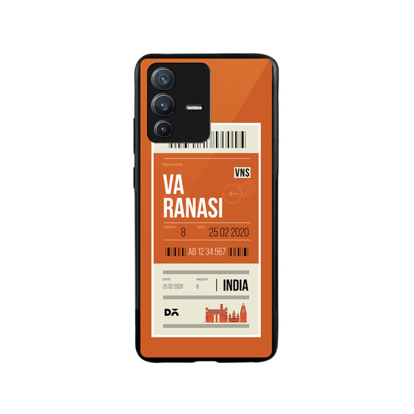 

DailyObjects Varanasi City Tag Glass Case Cover For Vivo V23 Pro
