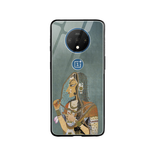 

DailyObjects Vieled Woman Glass Case Cover For OnePlus 7T