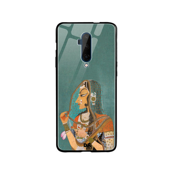 

DailyObjects Vieled Woman Glass Case Cover For OnePlus 7T Pro