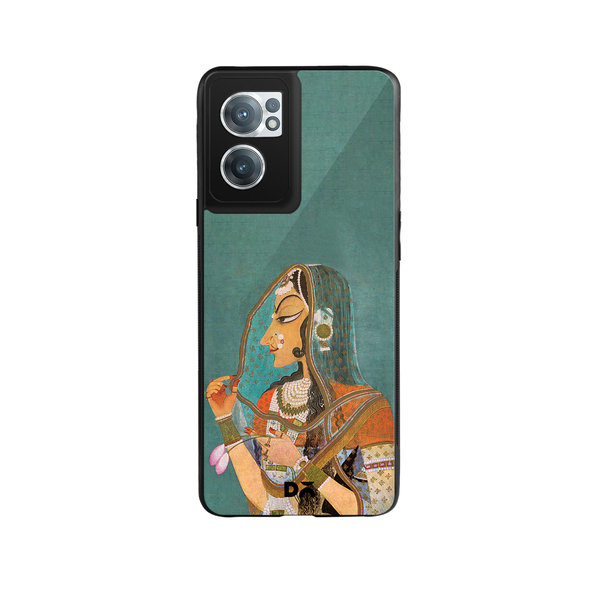 

DailyObjects Vieled Woman Glass Case Cover For OnePlus Nord CE 2