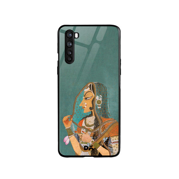 

DailyObjects Vieled Woman Glass Case Cover For OnePlus Nord