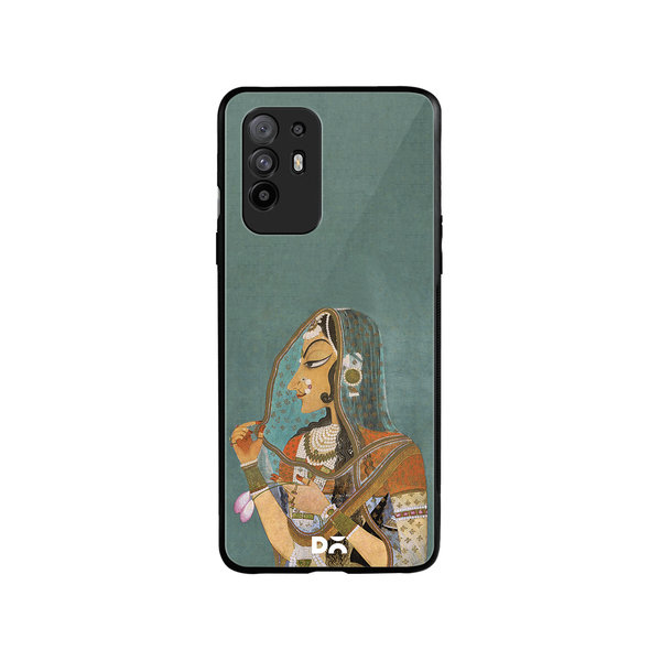 

DailyObjects Vieled Woman Glass Case Cover For Oppo F19 Pro Plus