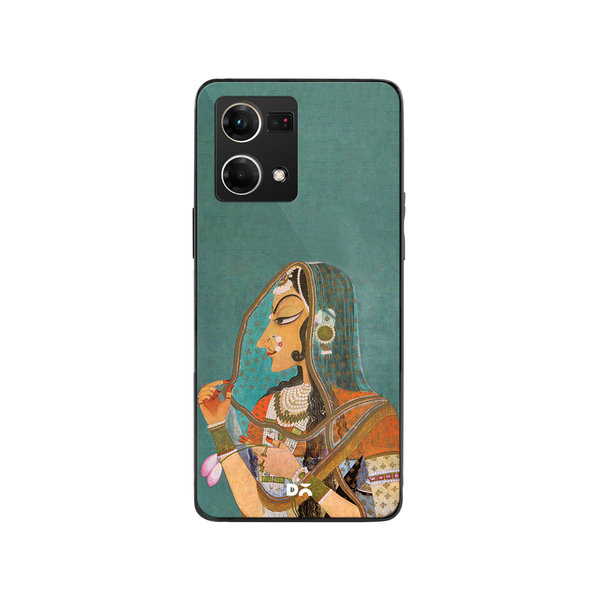 

DailyObjects Vieled Woman Glass Case Cover For Oppo Reno 7