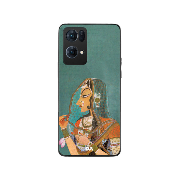 

DailyObjects Vieled Woman Glass Case Cover For Oppo Reno 7 Pro