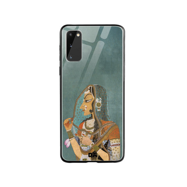 

DailyObjects Vieled Woman Glass Case Cover For Samsung Galaxy S20