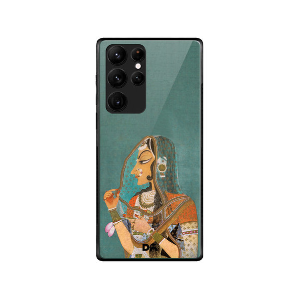 

DailyObjects Vieled Woman Glass Case Cover For Samsung Galaxy S22 Ultra