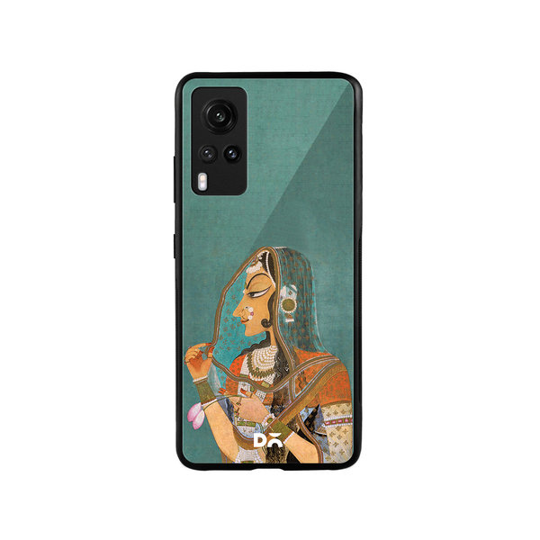 

DailyObjects Vieled Woman Glass Case Cover For Vivo X60