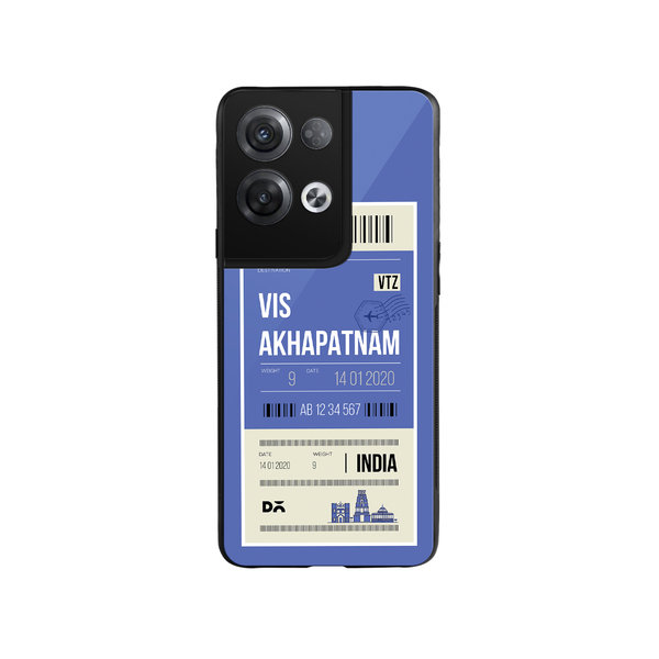 

DailyObjects Visakhapatnam City Tag Glass Case Cover For Oppo Reno 8