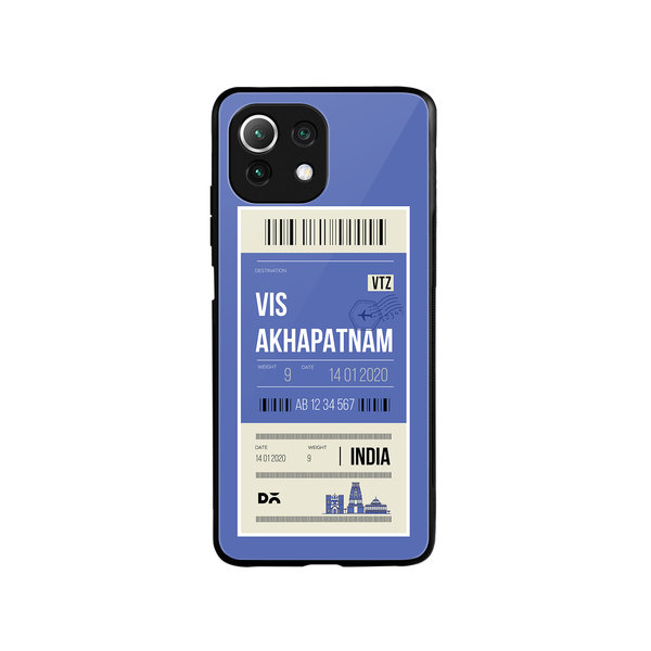 

DailyObjects Visakhapatnam City Tag Glass Case Cover For Xiaomi Mi 11 Lite