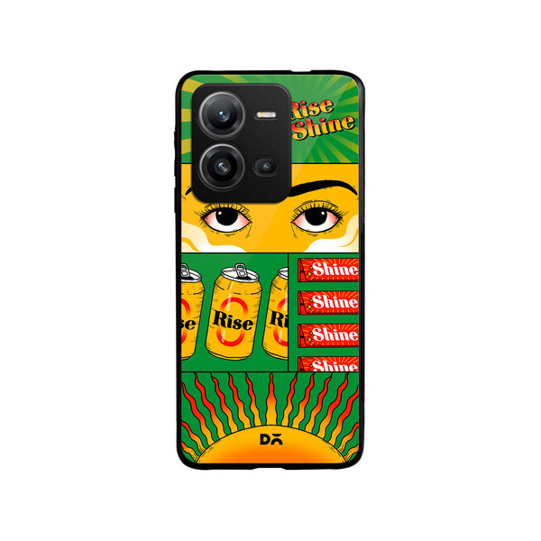 

DailyObjects Wake and Bake Glass Case Cover For Vivo V25
