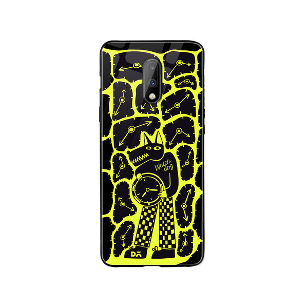 

DailyObjects Watch Dog Glass Case Cover For OnePlus 7