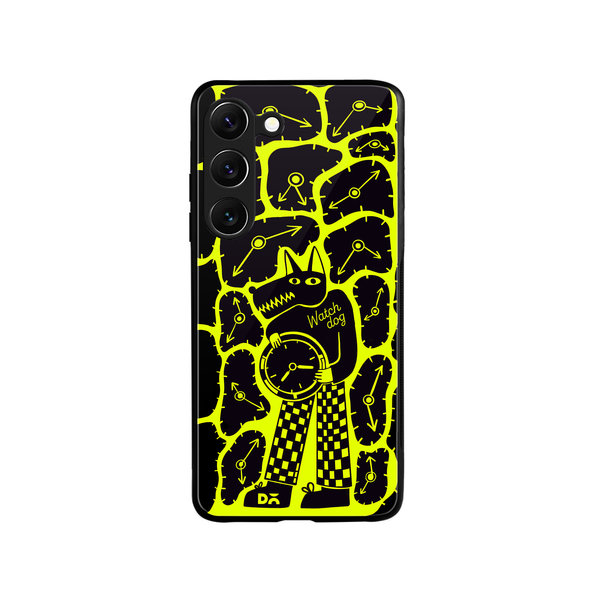 

DailyObjects Watch Dog Glass Case Cover For Samsung Galaxy S23 Plus