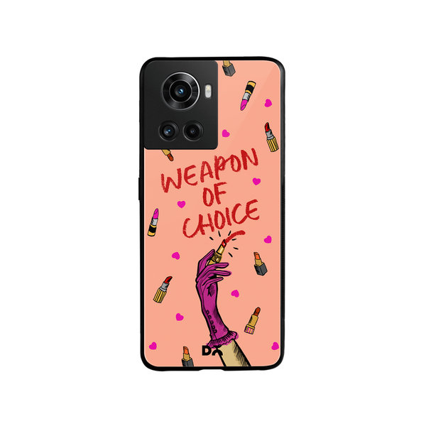 DailyObjects Weapon of Choice Glass Case Cover For OnePlus 10R