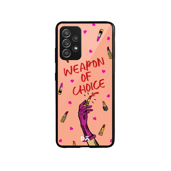 

DailyObjects Weapon of Choice Glass Case Cover For Samsung Galaxy A52
