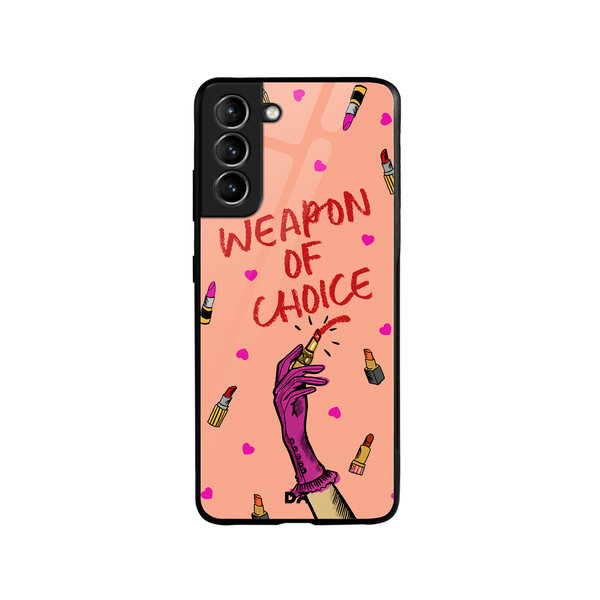 

DailyObjects Weapon of Choice Glass Case Cover For Samsung Galaxy S21