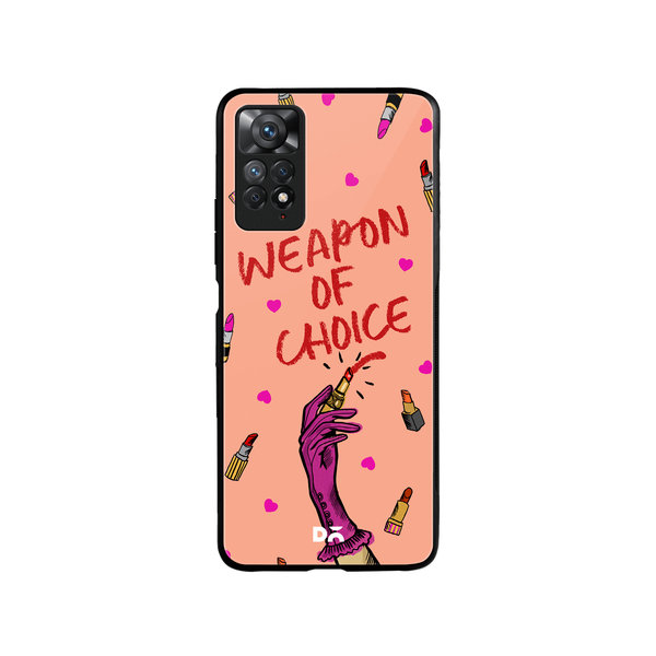 

DailyObjects Weapon of Choice Glass Case Cover For Xiaomi Redmi Note 11 Pro