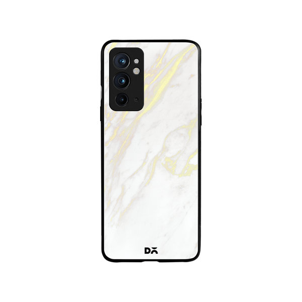 DailyObjects White Marble 2 Glass Case Cover For OnePlus 9RT