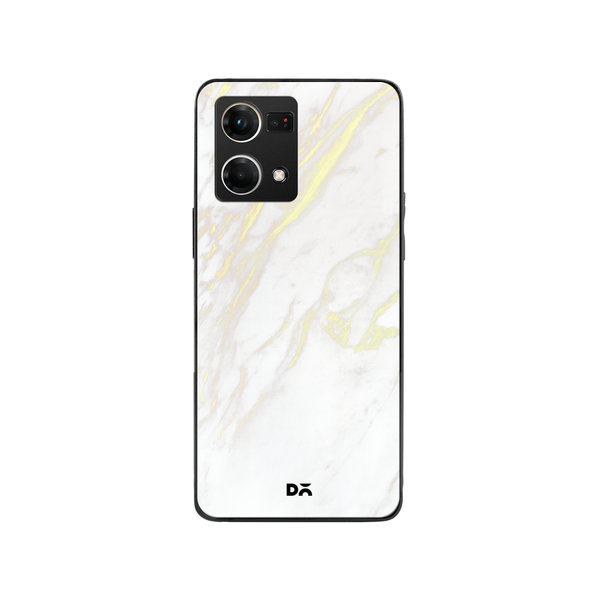 

DailyObjects White Marble 2 Glass Case Cover For Oppo F21 Pro