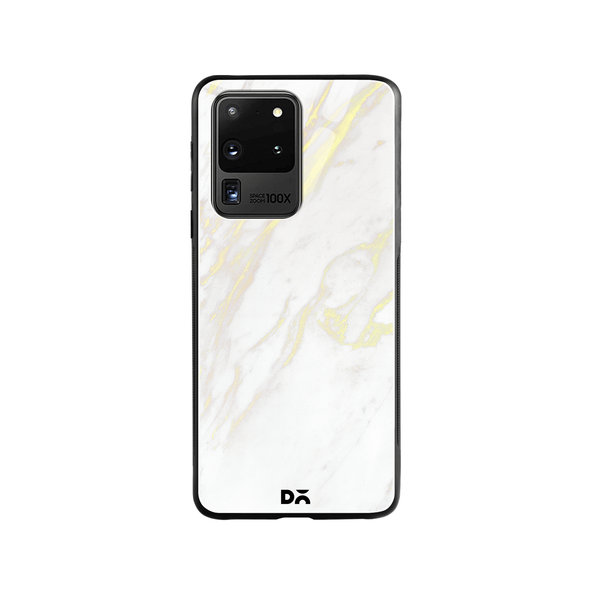 

DailyObjects White Marble 2 Glass Case Cover For Samsung Galaxy S20 Ultra