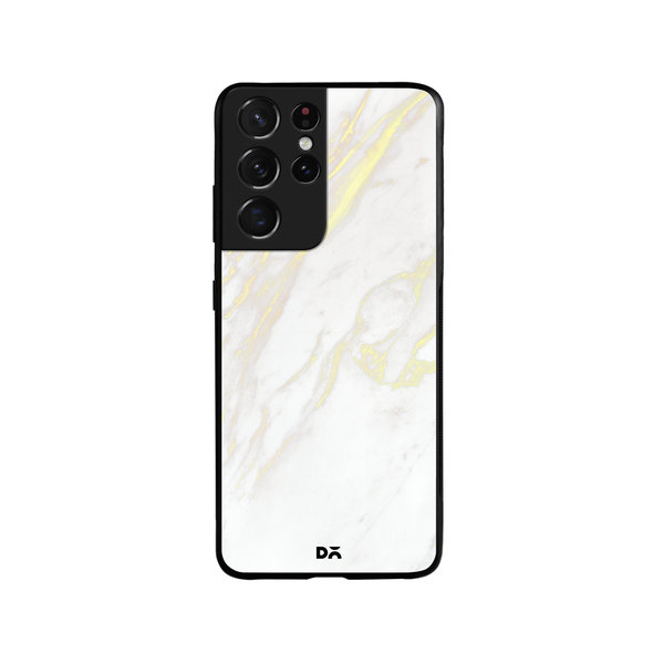 

DailyObjects White Marble 2 Glass Case Cover For Samsung Galaxy S21 Ultra