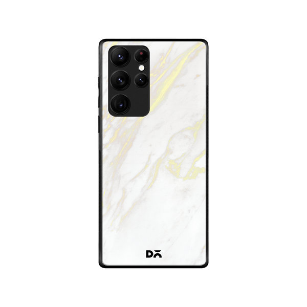 

DailyObjects White Marble 2 Glass Case Cover For Samsung Galaxy S22 Ultra