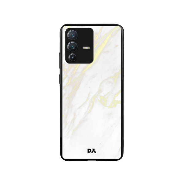 

DailyObjects White Marble 2 Glass Case Cover For Vivo V23 Pro