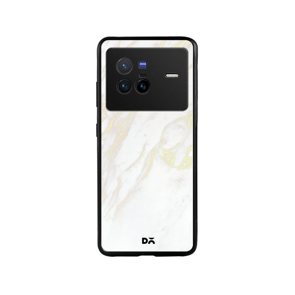

DailyObjects White Marble 2 Glass Case Cover For Vivo X80