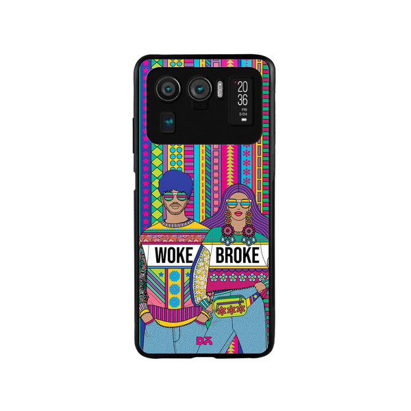 

DailyObjects Woke Broke Couple Glass Case Cover For Xiaomi Mi 11 Ultra