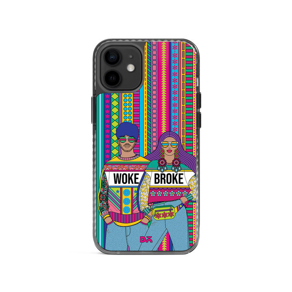 

DailyObjects Woke Broke Couple Stride 2.0 Case Cover For iPhone 12