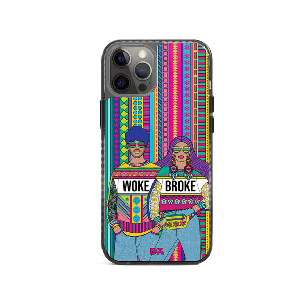 

DailyObjects Woke Broke Couple Stride 2.0 Case Cover For iPhone 12 Pro