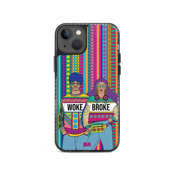 

DailyObjects Woke Broke Couple Stride 2.0 Case Cover For iPhone 14