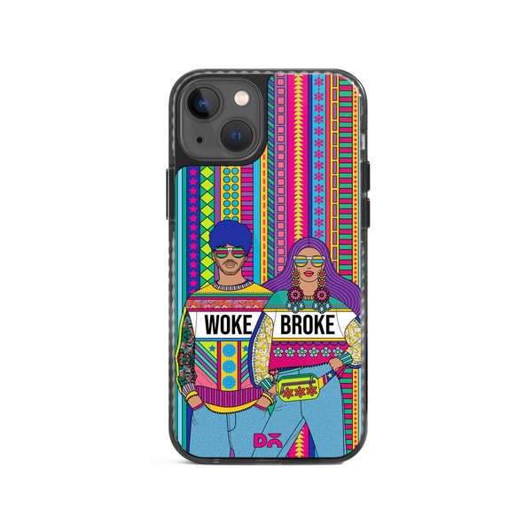 

DailyObjects Woke Broke Couple Stride 2.0 Case Cover For iPhone 15