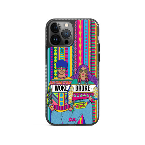 

DailyObjects Woke Broke Couple Stride 2.0 Case Cover For iPhone 15 Pro Max