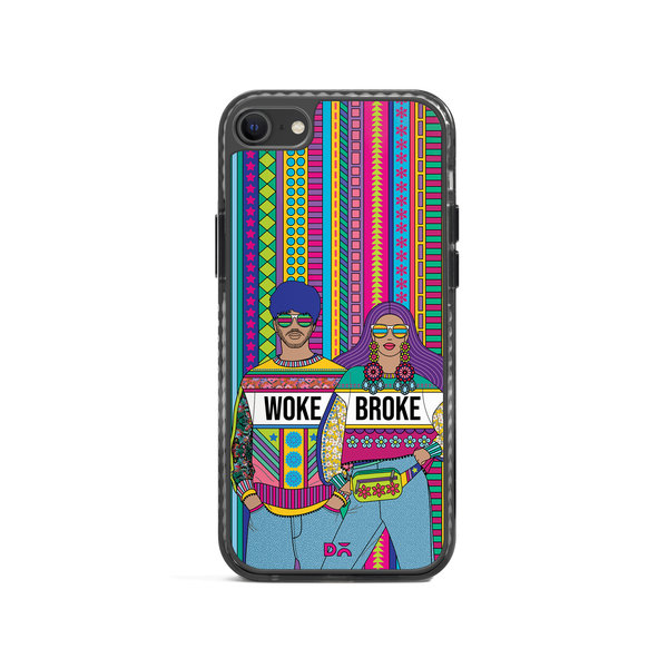 

DailyObjects Woke Broke Couple Stride 2.0 Case Cover For iPhone 7