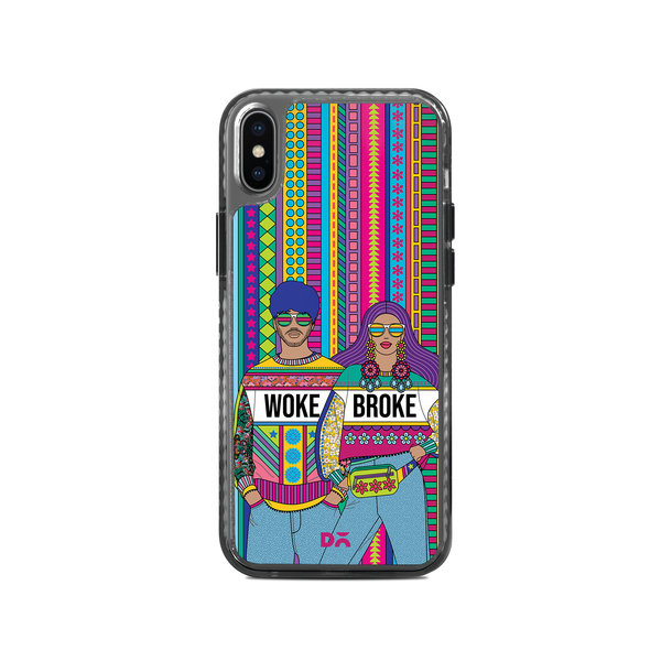 

DailyObjects Woke Broke Couple Stride 2.0 Case Cover For iPhone XS