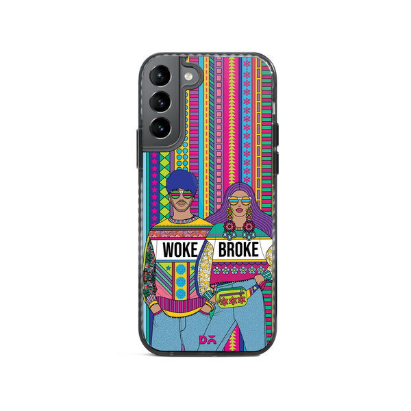 

DailyObjects Woke Broke Couple Stride 2.0 Case Cover For Samsung Galaxy S21