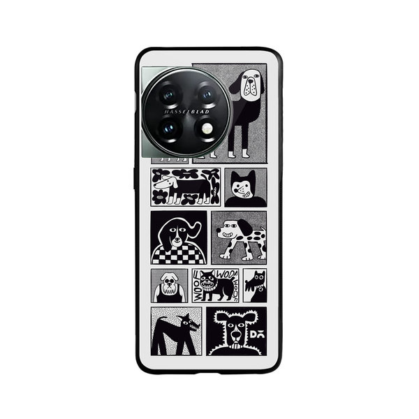 

DailyObjects Woof Tribe Glass Case Cover For OnePlus 11 5G