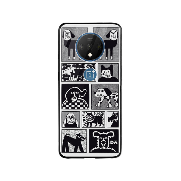 

DailyObjects Woof Tribe Glass Case Cover For OnePlus 7T