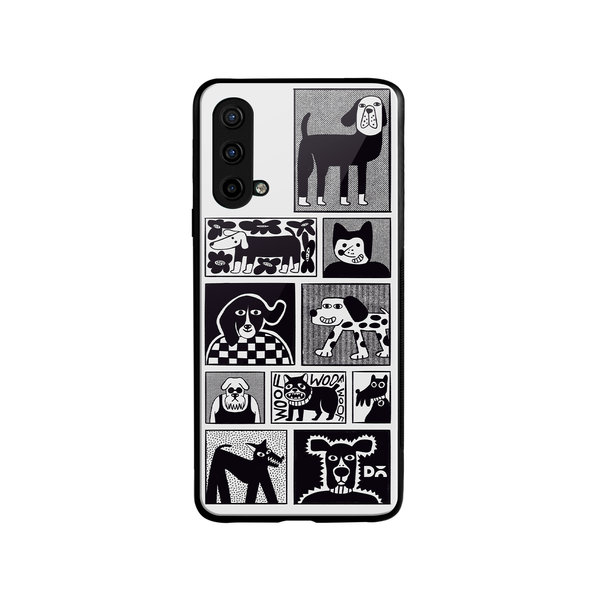 

DailyObjects Woof Tribe Glass Case Cover For OnePlus Nord CE