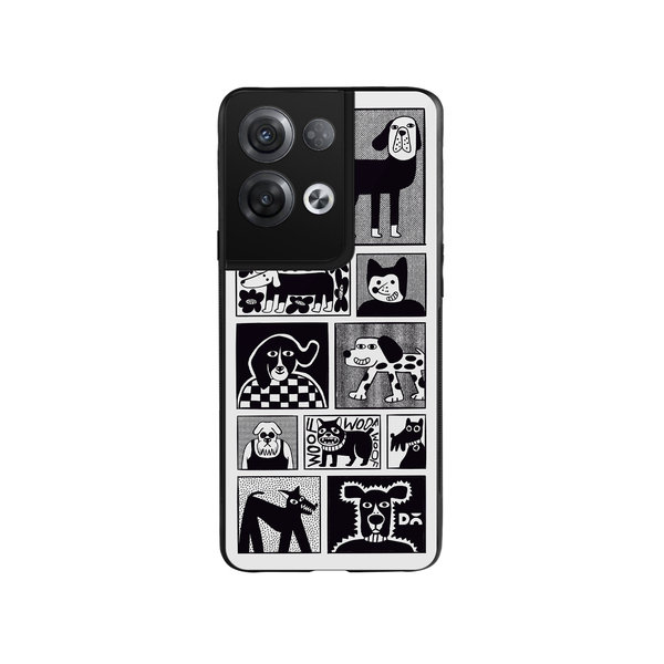 

DailyObjects Woof Tribe Glass Case Cover For Oppo Reno 8