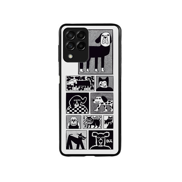 

DailyObjects Woof Tribe Glass Case Cover For Samsung Galaxy M53