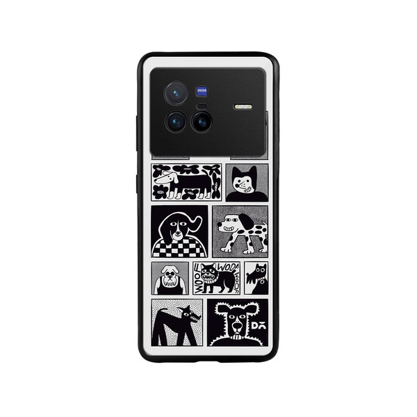 

DailyObjects Woof Tribe Glass Case Cover For Vivo X80