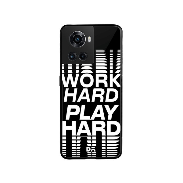 

DailyObjects Work Hard Glass Case Cover For OnePlus 10R