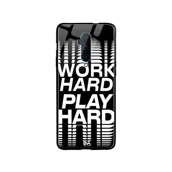 

DailyObjects Work Hard Glass Case Cover For OnePlus 7T Pro
