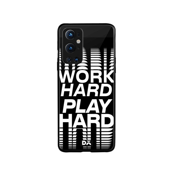 DailyObjects Work Hard Glass Case Cover For OnePlus 9 Pro