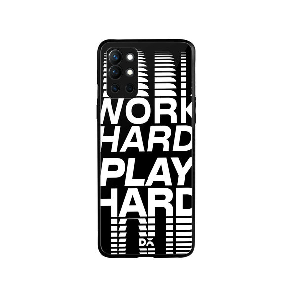 

DailyObjects Work Hard Glass Case Cover For OnePlus 9R