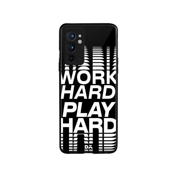 DailyObjects Work Hard Glass Case Cover For OnePlus 9RT