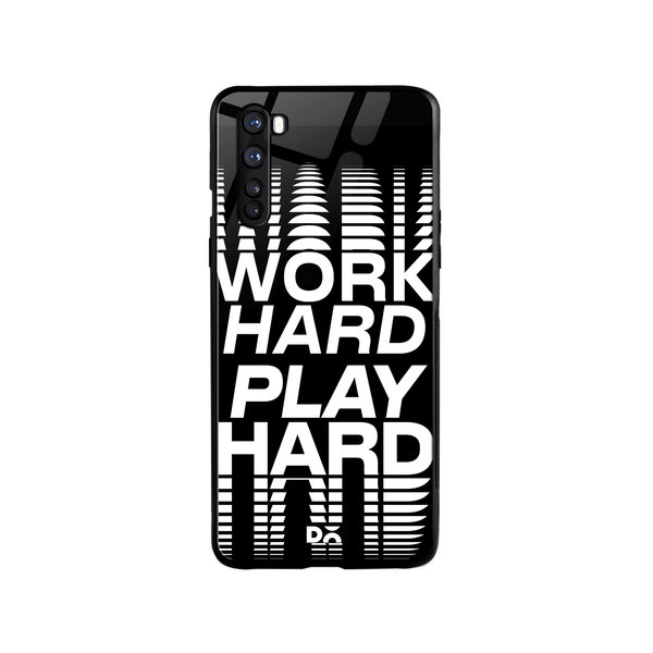 DailyObjects Work Hard Glass Case Cover For OnePlus Nord